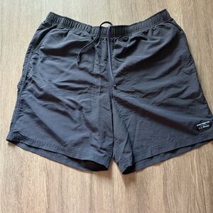 L.L. Bean Navy Blue Swim Shorts with Gray Lining Summer Nautical Gorpcore
